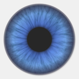 blauw oog is schattig ronde sticker