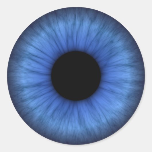 blauw oog is schattig ronde sticker (Voorkant)