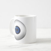 blauw oog koffiemok (Voorkant links)