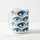 Blauw oog koffiemok (Voorkant links)