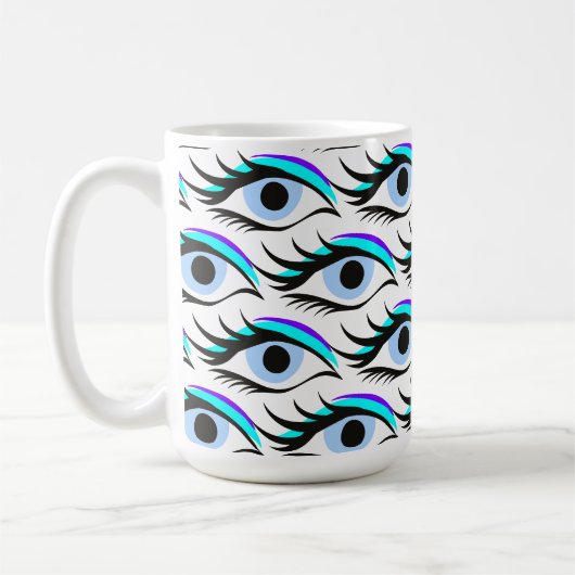 Blauw oog koffiemok (Links)