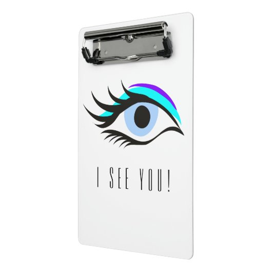 Blauw oog mini klembord (Angled2)