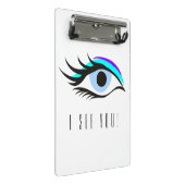 Blauw oog mini klembord (Schuin)