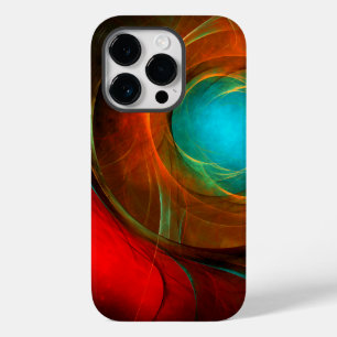 Blauw oog modern abstracte fijne kunst koel patroo Case-Mate iPhone 14 pro hoesje