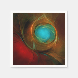 Blauw oog modern abstracte fijne kunst koel patroo servet