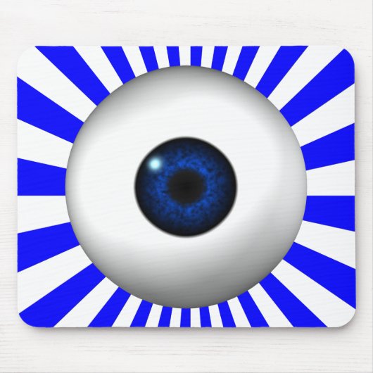 blauw oog muismat (Voorkant)