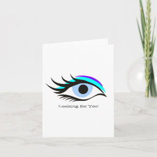 Blauw oog notitiekaartje