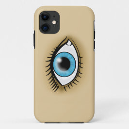 Blauw oog pictogram iPhone 11 hoesje