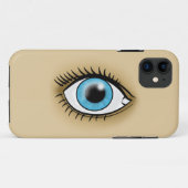 Blauw oog pictogram Case-Mate iPhone case (Achterkant (horizontaal))