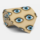 Blauw oog pictogram stropdas (Opgerold)