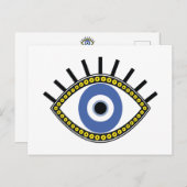 Blauw oog, succes, bescherming tegen kwade ogen briefkaart (Voorkant / Achterkant)