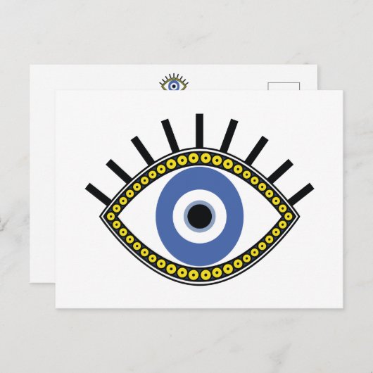 Blauw oog, succes, bescherming tegen kwade ogen briefkaart (Voorkant / Achterkant)