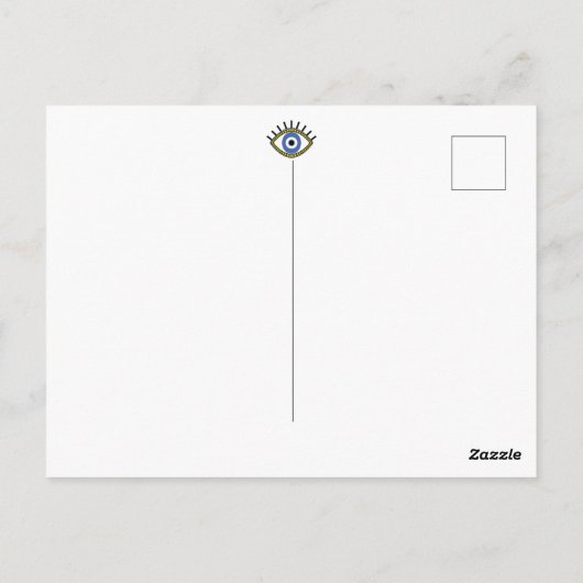 Blauw oog, succes, bescherming tegen kwade ogen  briefkaart (Achterkant)