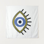 Blauw oog, succes, bescherming tegen kwade ogen wandkleed (Voorkant (horizontaal))