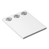 Blauw oog, succes, griekboze oogbescherming notitieblok (Schuin)