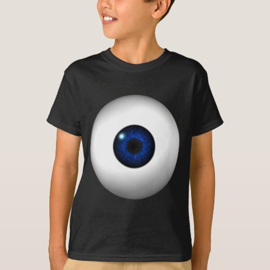 blauw oog t-shirt (Voorkant)