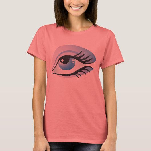blauw oog t-shirt (Voorkant)