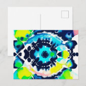 Blauw oog Tie Dye Briefkaart (Voorkant / Achterkant)