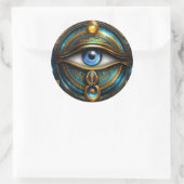 Blauw oog van Egypte Ronde Sticker (Tas)
