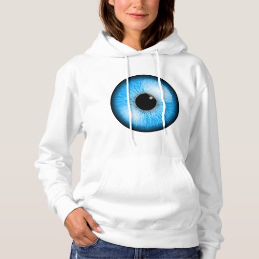 Blauw Oog Vrouwen Hoodie (Voorkant)