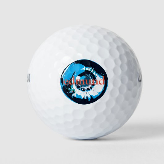 Blauw Oogbal Golfbal Golfballen (Voorkant)