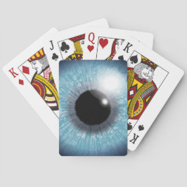 Blauw Oogbal Pokerkaarten