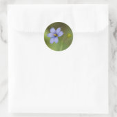 Blauw Ooggras Wildbloem Bloemen Ronde Stickers (Tas)