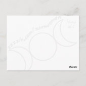 Blauw oogpictogram briefkaart (Achterkant)