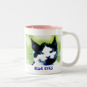 BLAUW OOGT DE KAT TWEEKLEURIGE KOFFIEMOK