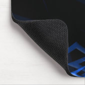 Blauw op Black "Thorn" Mousepad Muismat (Hoek)