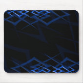 Blauw op Black "Thorn" Mousepad Muismat (Voorkant)