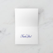 Blauw op Blauw Bedankt Card (Binnen)
