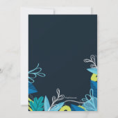 Blauw op Blauw Birthday Party Kaart (Achterkant)