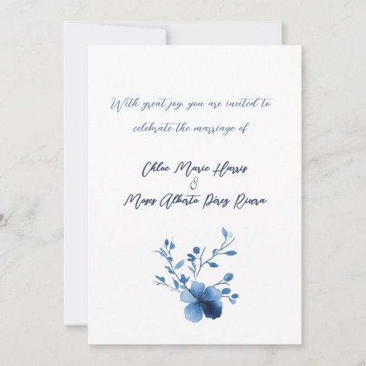 Blauw op Blauw, Bloesem Bloesem Kaart (Voorkant)