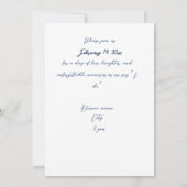 Blauw op Blauw, Bloesem Bloesem Kaart (Achterkant)