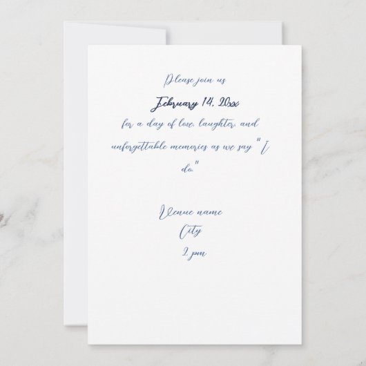 Blauw op Blauw, Bloesem Bloesem Kaart (Achterkant)