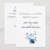 Blauw op Blauw, Bloesem Bloesem Kaart (Voorkant / Achterkant)