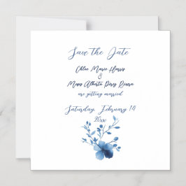 Blauw op Blauw, Bloesem Bloesem Magnetische Uitnodiging