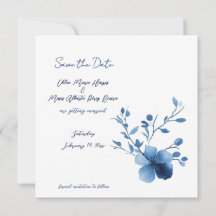 Blauw op Blauw, Bloesem Bloesem Save The Date Kaar