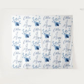 Blauw op Blauw, Bloesem Bloesem Wandkleed (Voorkant (horizontaal))