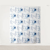 Blauw op Blauw, Bloesem Bloesem Wandkleed (Voorkant)