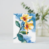 blauw op blauw briefkaart (Staand voorkant)