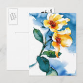 blauw op blauw briefkaart (Voorkant / Achterkant)