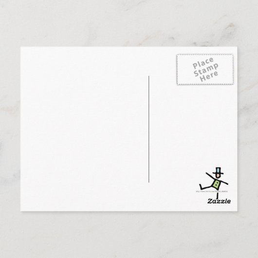 blauw op blauw briefkaart (Achterkant)