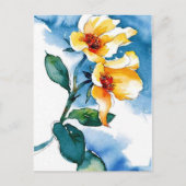 blauw op blauw briefkaart (Voorkant)