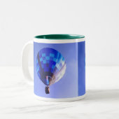 Blauw op blauw I Tweekleurige Koffiemok (Voorkant links)