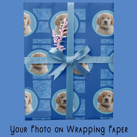 Blauw op Blauwe Hondenliefhebbers Pet Moms Wrappin Cadeaupapier