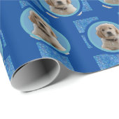 Blauw op Blauwe Hondenliefhebbers Pet Moms Wrappin Cadeaupapier (Rol Hoek)