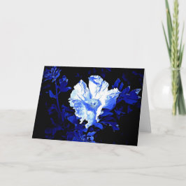 Blauw op blauwe papaver kaart
