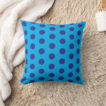 Blauw op blauwe polka stippen